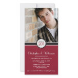 Modern Chic Graduation Announcement (red) photo cards
