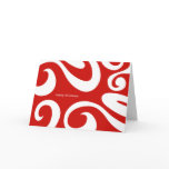 Modern Christmas Card - Red and White