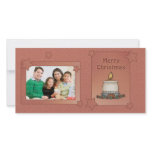 Modern christmas design with candle photo cards