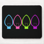 Modern Christmas Lightbulbs (multi) mousepads