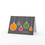 Modern Christmas Ornaments Card - Dark Grey