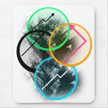 modern circles mousepad