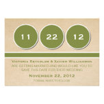 Modern Circles Save the Date Announcement, Green