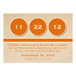 Modern Circles Save the Date Announcement, Orange