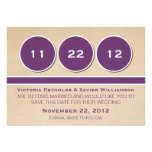 Modern Circles Save the Date Announcement, Purple