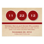 Modern Circles Save the Date Announcement, Red