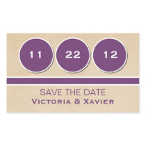 Modern Circles Save the Date Stickers, Purple