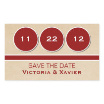 Modern Circles Save the Date Stickers, Red