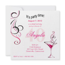 Modern Cocktail 40th Birthday Party (fuschia)