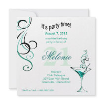 Modern Cocktail Birthday Party (aqua)