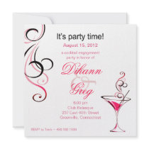 Modern Cocktail Engagement Party (hot pink)