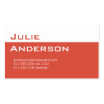 Modern Colors Orange & White Business Card 4