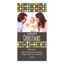 Modern Colourful Christmas Photo Card