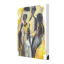Modern Contemporary Figurative Abstract Gallery Wrap Canvas