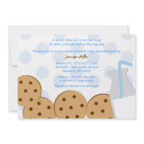 Modern Cookies and Milk Baby Shower Invitations