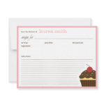 Modern Cupcake Personalised Recipe Cards invitations