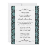 Modern Damask Quinceanera Invitations