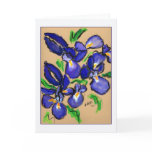 Modern Dance Iris Painting Greeting Card