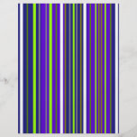 Modern dark blue white and light green stripes flyer design