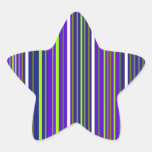 Modern dark blue white and light green stripes sticker