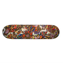 Modern Digital Floral Medley Artwork Skateboards
