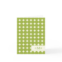 Modern Dots Thank You Card - Green