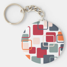 Modern Eames Rectangles 4 Keychain
