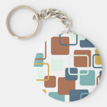 Modern Eames Rectangles 6 Key Chain