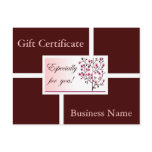 Modern Elegance gift certificate II postcards