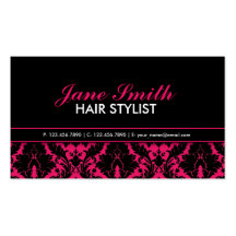 Modern Elegant Damask Floral Professional Stylish Business Cards