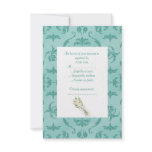 MODERN EMBOSS PRINT WEDDING RSVP GREEN