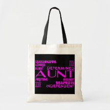 Modern Feminine Chic & Stylish Aunties & Aunts Canvas Bags