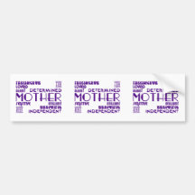 Modern Feminine Chic & Stylish Moms & Mothers Bumper Sticker