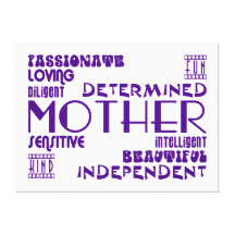 Modern Feminine Chic & Stylish Moms & Mothers Stretched Canvas Print