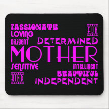 Modern Feminine Chic & Stylish Moms & Mothers Mousepads