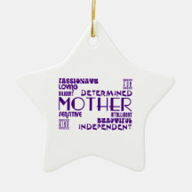 Modern Feminine Chic & Stylish Moms & Mothers Ornament