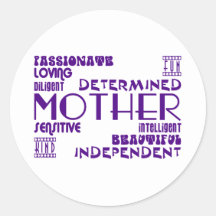 Modern Feminine Chic & Stylish Moms & Mothers Sticker