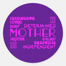 Modern Feminine Chic & Stylish Moms & Mothers Stickers