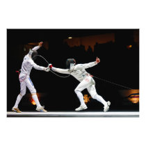 Modern Fencing Sword Fighting Dual Photograph