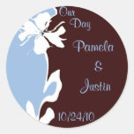Modern Floral Wedding stickers