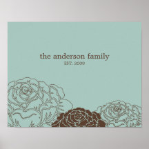 Modern Forest Personalised Canvas Art - Sorbet - Poster