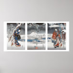 Modern Genji Triptych Poster posters