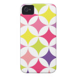 Modern Geometric Retro Circles Multi Colourful iPhone 4 Case