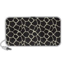 Modern Giraffe Print Doodle Speaker (black)