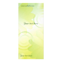 Modern green floral design custom rack card
