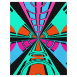 Modern green pink blue semi-circle design flyers
