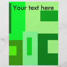 Modern green squares personalised flyer