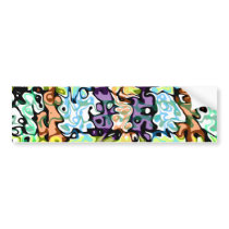 Modern green yellow blue psychedelic swirls