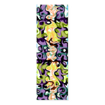 Modern green yellow blue psychedelic swirls