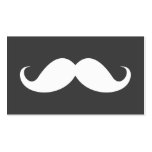 Modern grey moustache professional business card